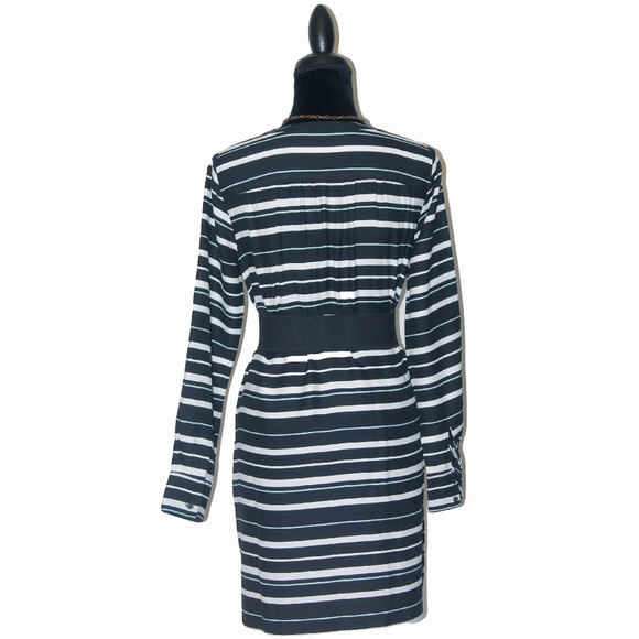 NWOT Ann Taylor Loft Pleated Flouncy Shirt Dress - Picture 4 of 6